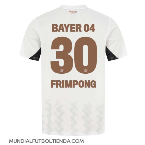 Camiseta Bayer Leverkusen Jeremie Frimpong #30 Segunda Equipación Replica 2024-25 mangas cortas